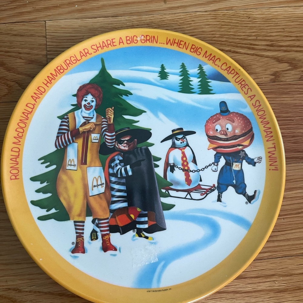 1970’s Ronald McDonald & Friends plate